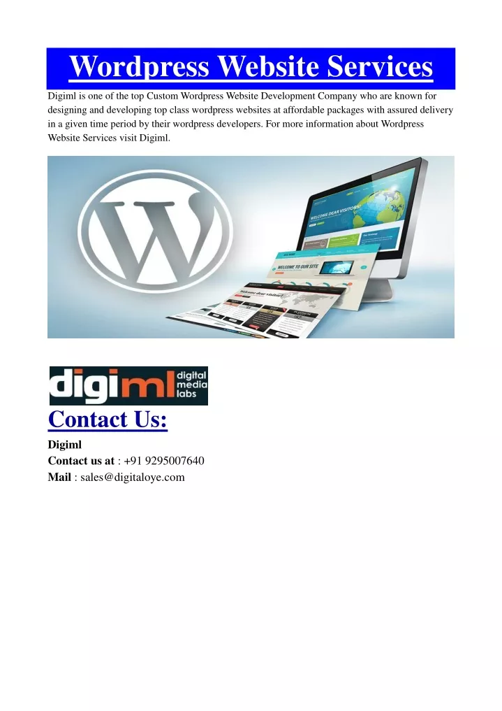 wordpress website services