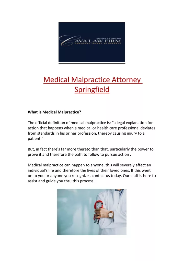 medical malpractice attorney springfield