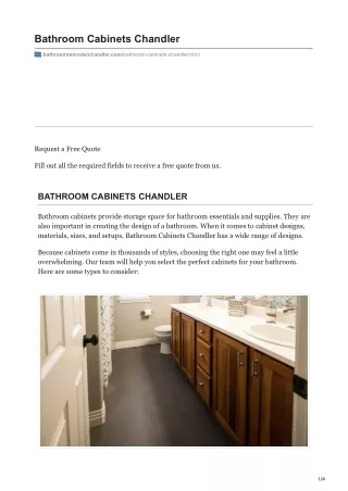 Bathroom Cabinets Chandler