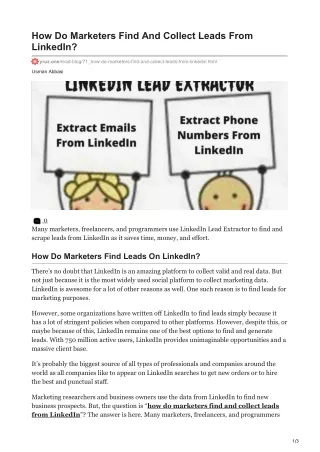 how do marketers find and collect leads from