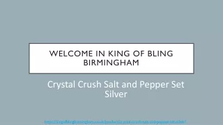 Get Genuine Crystal Crush Salt and Pepper Set Silver Online In Birmingham
