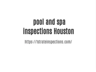 pool and spa inspections Houston