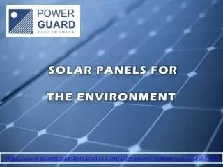 Solar Panels for the Environment_powerguardelectronics