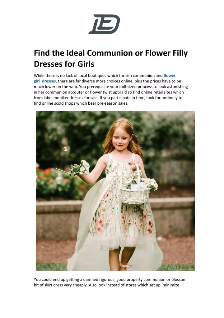 find the ideal communion or flower filly dresses
