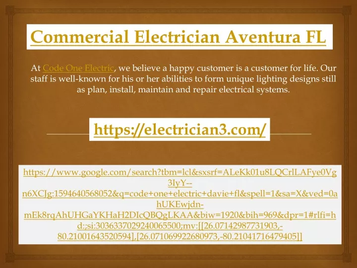 commercial electrician aventura fl