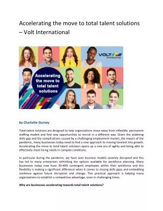 accelerating the move to total talent solutions