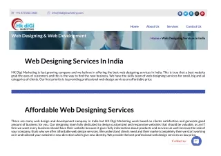 Web Design Services Company in Delhi | HKDigi Marketing