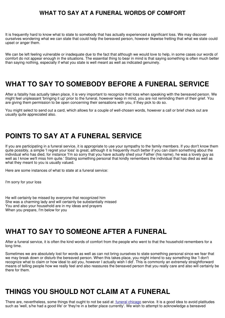 ppt-what-to-say-at-a-funeral-words-of-convenience-powerpoint