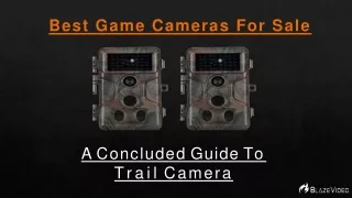 Best Game Cameras For Sale