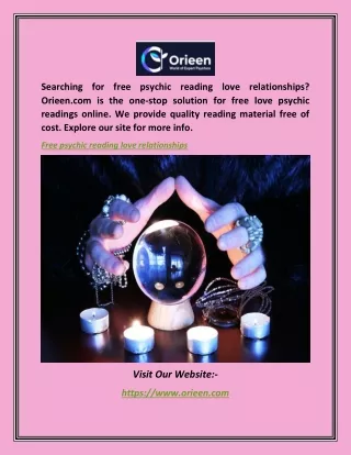 Free Psychic Reading Love Relationships | Orieen.com