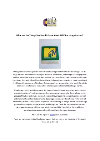 what are the things you should know about