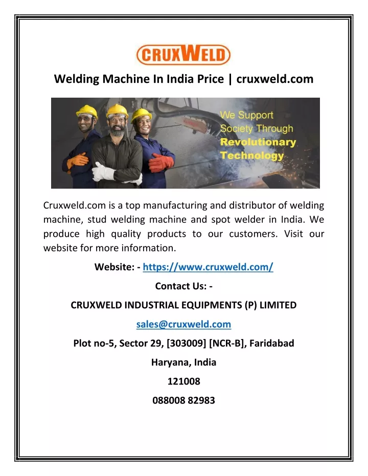 welding machine in india price cruxweld com