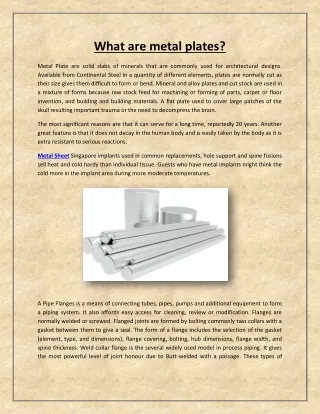 what are metal plates