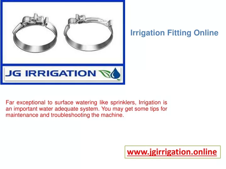 irrigation fitting online