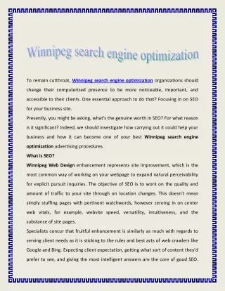to remain cutthroat winnipeg search engine