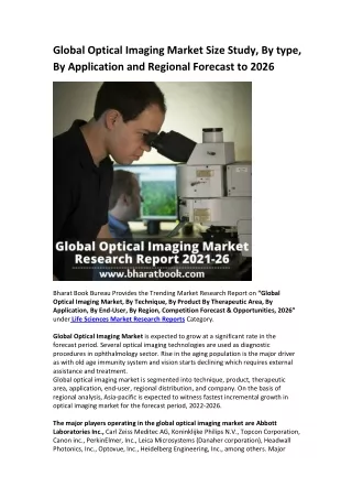 global optical imaging market size study by type