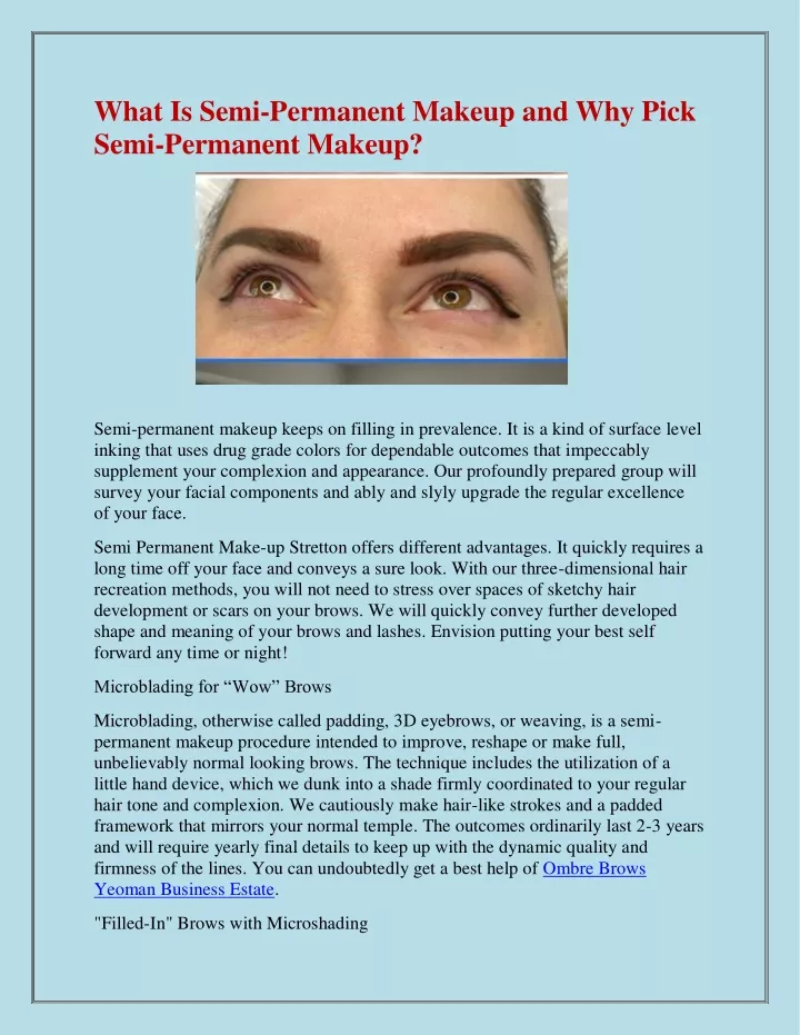 what is semi permanent makeup and why pick semi