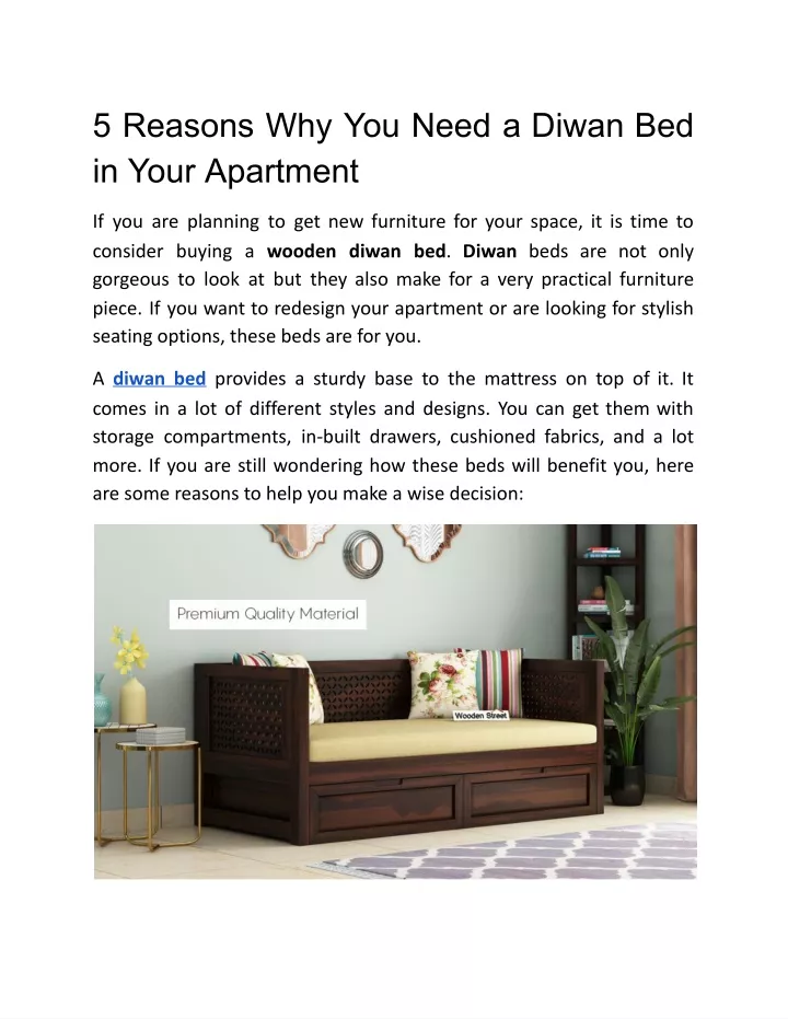 5 reasons why you need a diwan bed in your