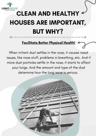Clean and Healthy Houses Are Important, But Why