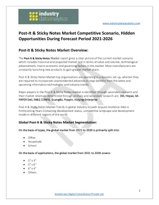 www industrydataanalytics com