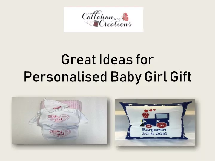 great ideas for personalised baby girl gift