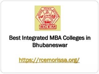 Best Integrated MBA Colleges in Bhubaneswar