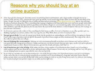 Reasons why you should buy at an online