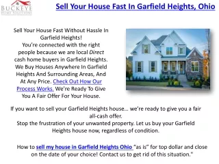 Sell My House Fast Fairview Park Ohio - Selling a house in probate