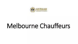 melbourne chauffeurs