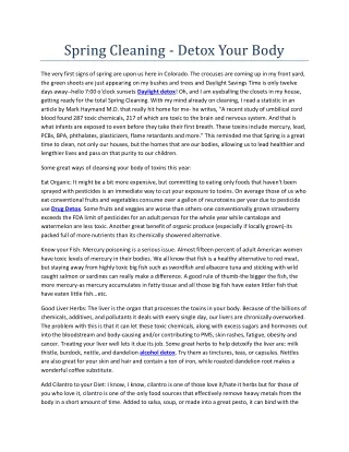 spring cleaning detox your body