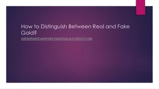 how to distinguish between real and fake gold