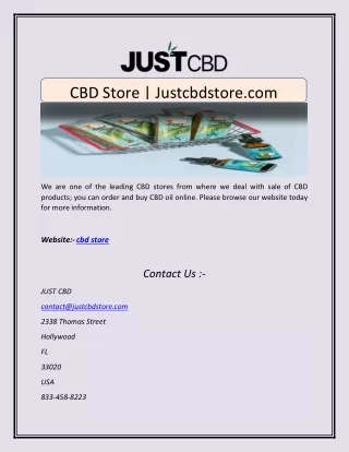 cbd store justcbdstore com