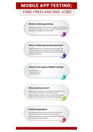 Mobile App Testing; Find Freelancing Jobs