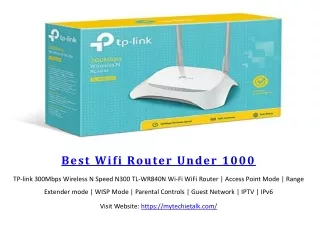 best wifi router under 1000 in India