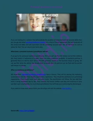 personal insolvency in ireland