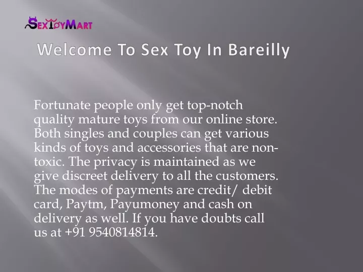 welcome to sex toy in bareilly