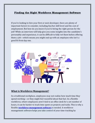 finding the right workforce management software