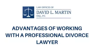 advantages of working with a professional divorce
