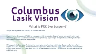 what is prk eye surgery