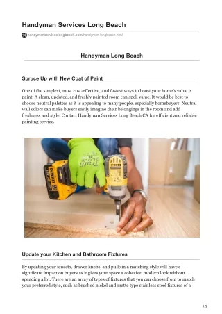 handymanserviceslongbeach.com-Handyman Services Long Beach