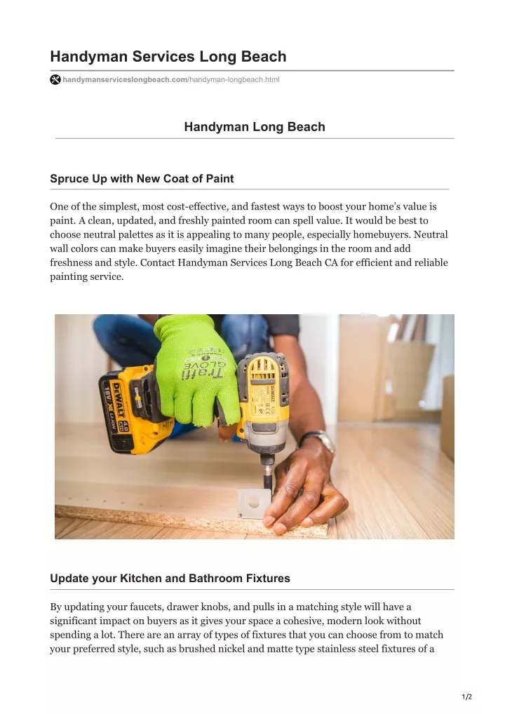 handyman services long beach