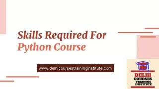 skills required for python course