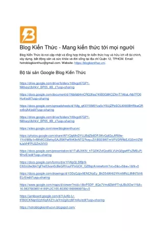 blog ki n th c mang ki n th c t i m i ng i