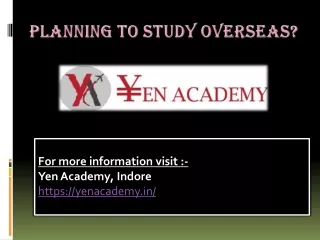 Planning to Study Overseas