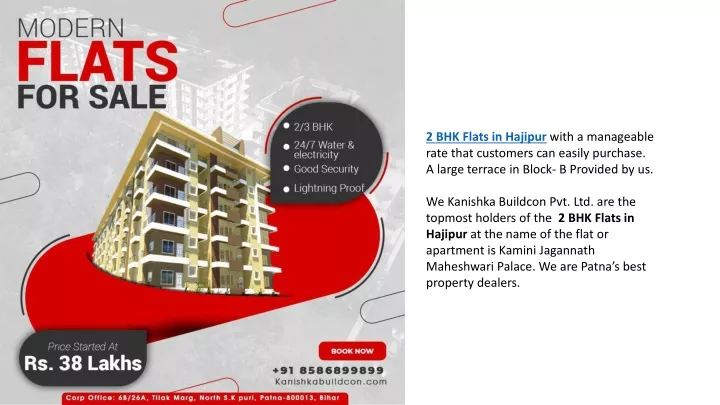 2 bhk flats in hajipur with a manageable rate