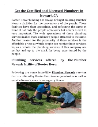 Get the Certified and Licensed Plumbers in Newark,CA