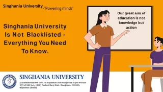 Singhania university is not fake (2)