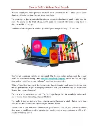 how to build a website from scratch