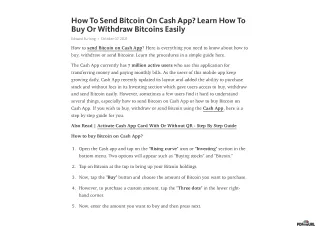 Send Bitcoin from Cash App [Get Detailed Information] - Explore Auto Cash Apps