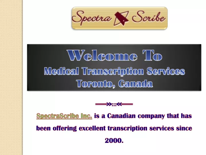 welcome to medical transcription services toronto